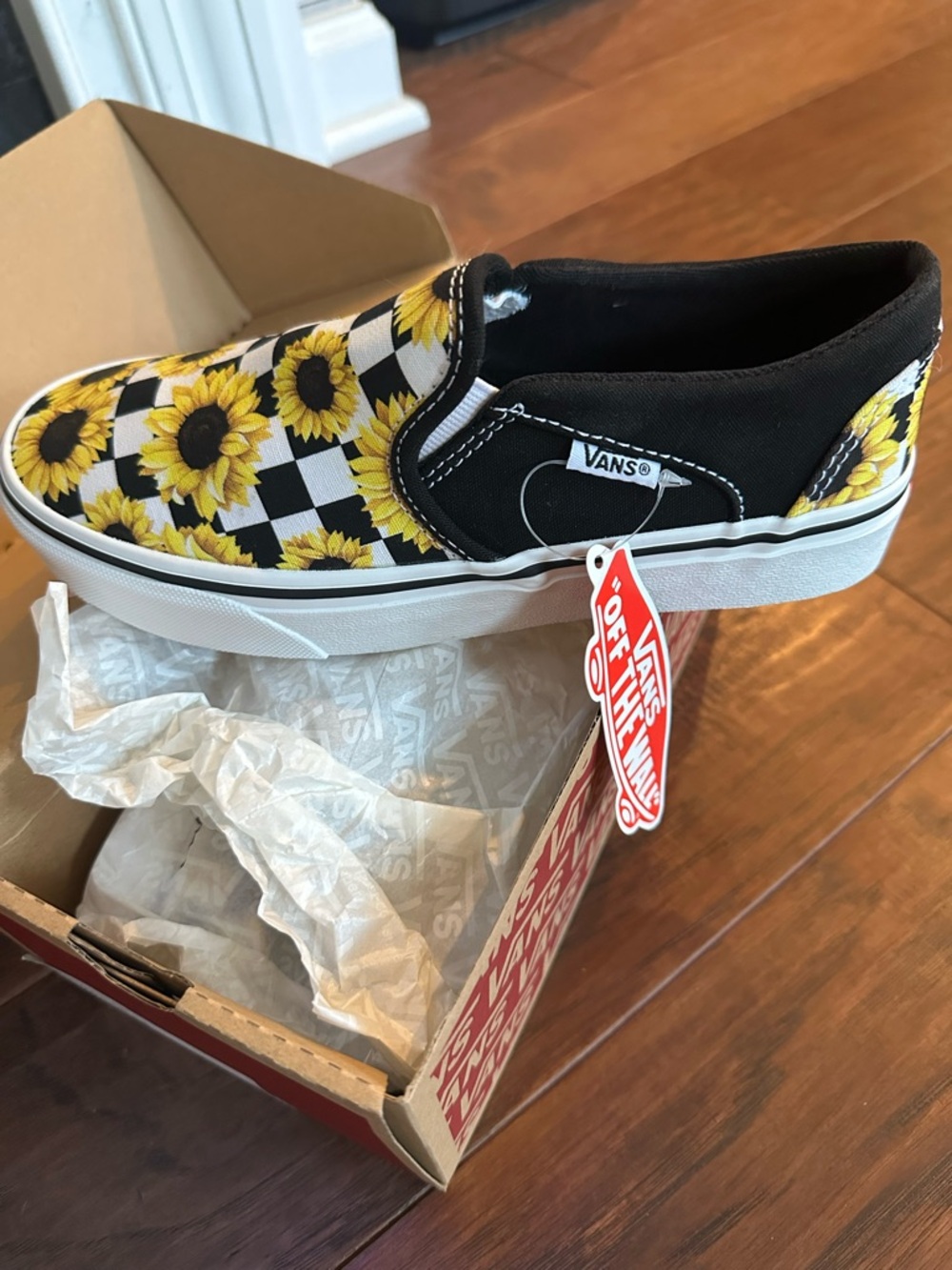 Vans Asher Sunflower Slip-On - Black/Yellow